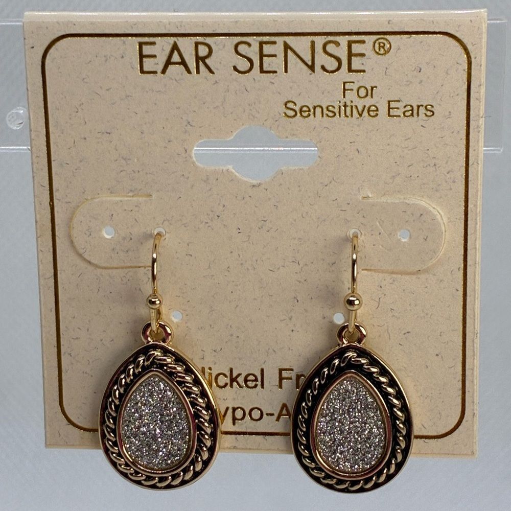 3For$20 Ear Sense Gold and Silver Teardrop Earrings